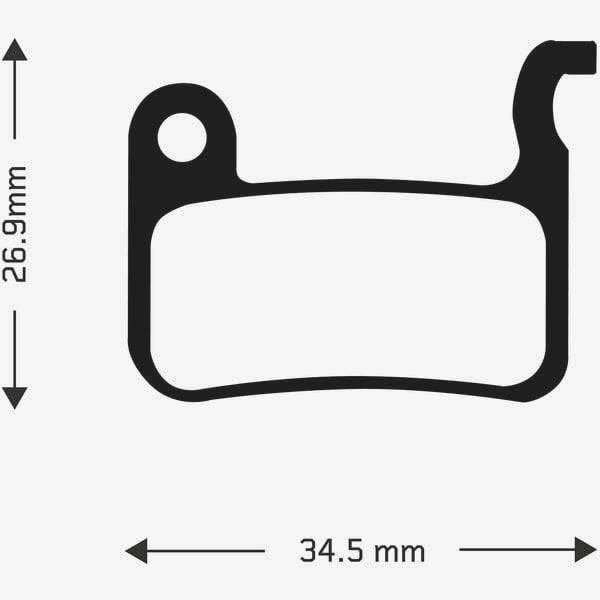 Aztec e-bike disc brake pads for Shimano XTR M975 M965 M966 Saint M800, showing the brake pads' detailed surface design.
