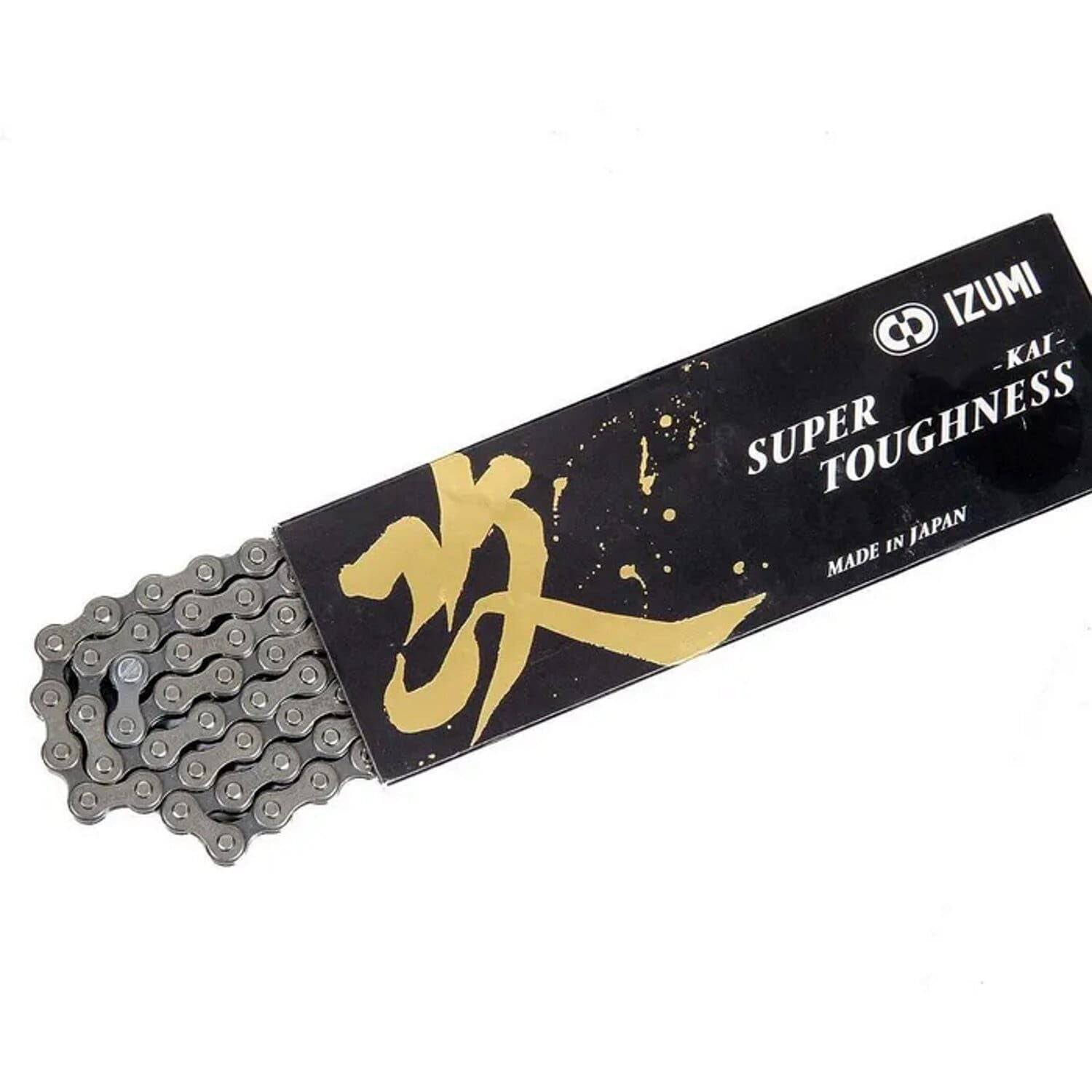 Izumi-Kai Super Toughness 1/2" X 1/8" NJS Approved Track Chain: BLACK 1/2" X 1/8" | Swinnerton Cycles