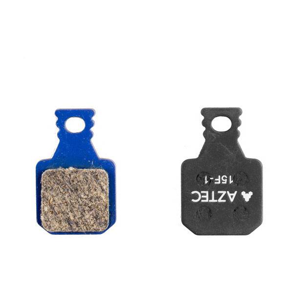 Aztec Organic Disc Brake Pads for Magura MT5 and MT7, UK trail braking components, showing two pairs of brake pads.