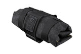 Topeak Burrito Wrap bike accessory organizer in black, compact water-repellent storage with multiple compartments for cycling gear.