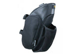 Topeak Mondopack XL Hydro black bike seat pack with external water bottle pocket and durable accessory storage for cycling.