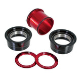 Gusset Components GRS PF30 bottom bracket for 46mm shell, suitable for road and MTB bikes, shown installed in frame.