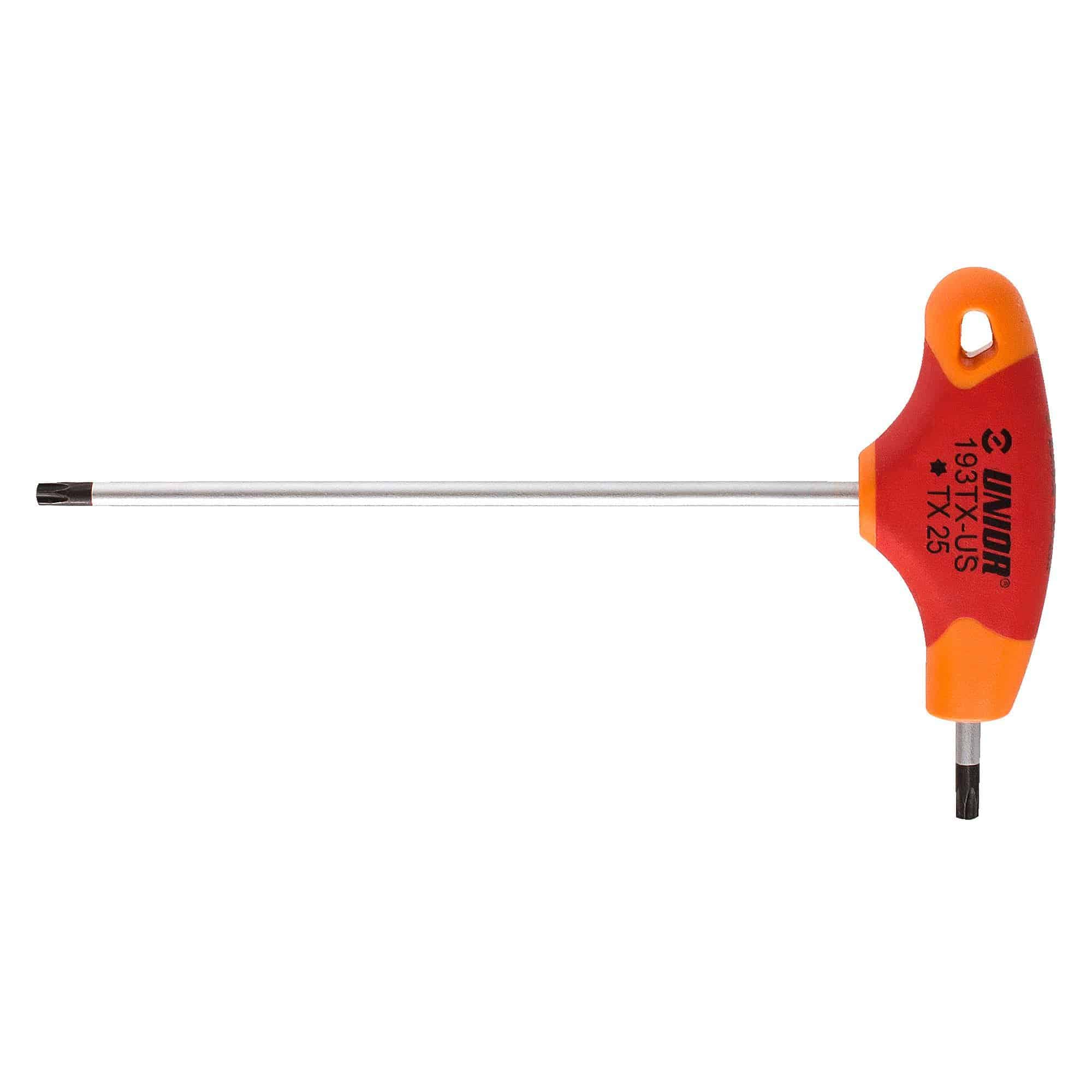 UNIOR T8RFL7MU0DYUURYTEHP7 workshop T-handle screwdriver with Torx T8 profile for precision screwing tasks