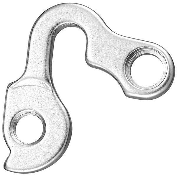 Durable M Part gear hanger replacement component for various bike brands, shown in a close-up image with mounting details.