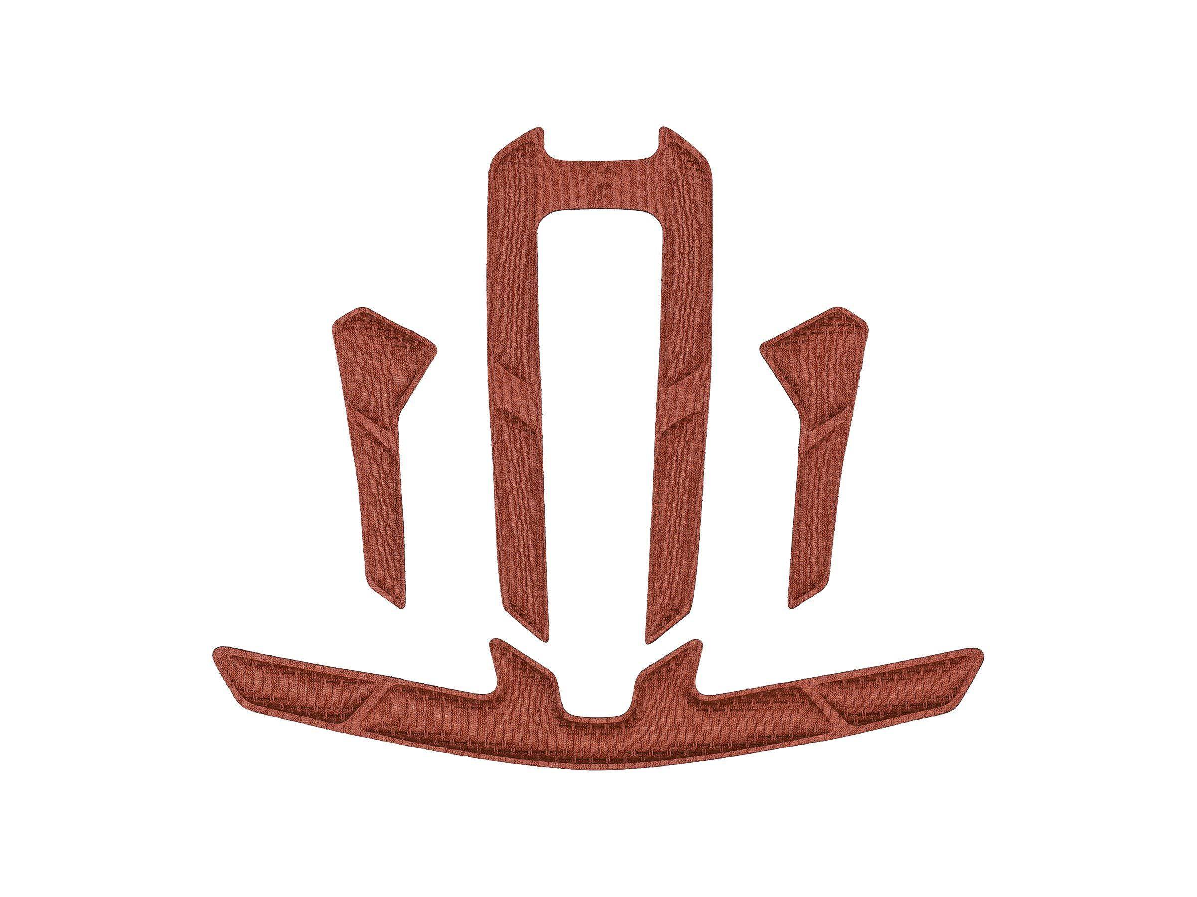 Bontrager Circuit MIPS helmet replacement fit pad kit in red for improved comfort and hygiene.