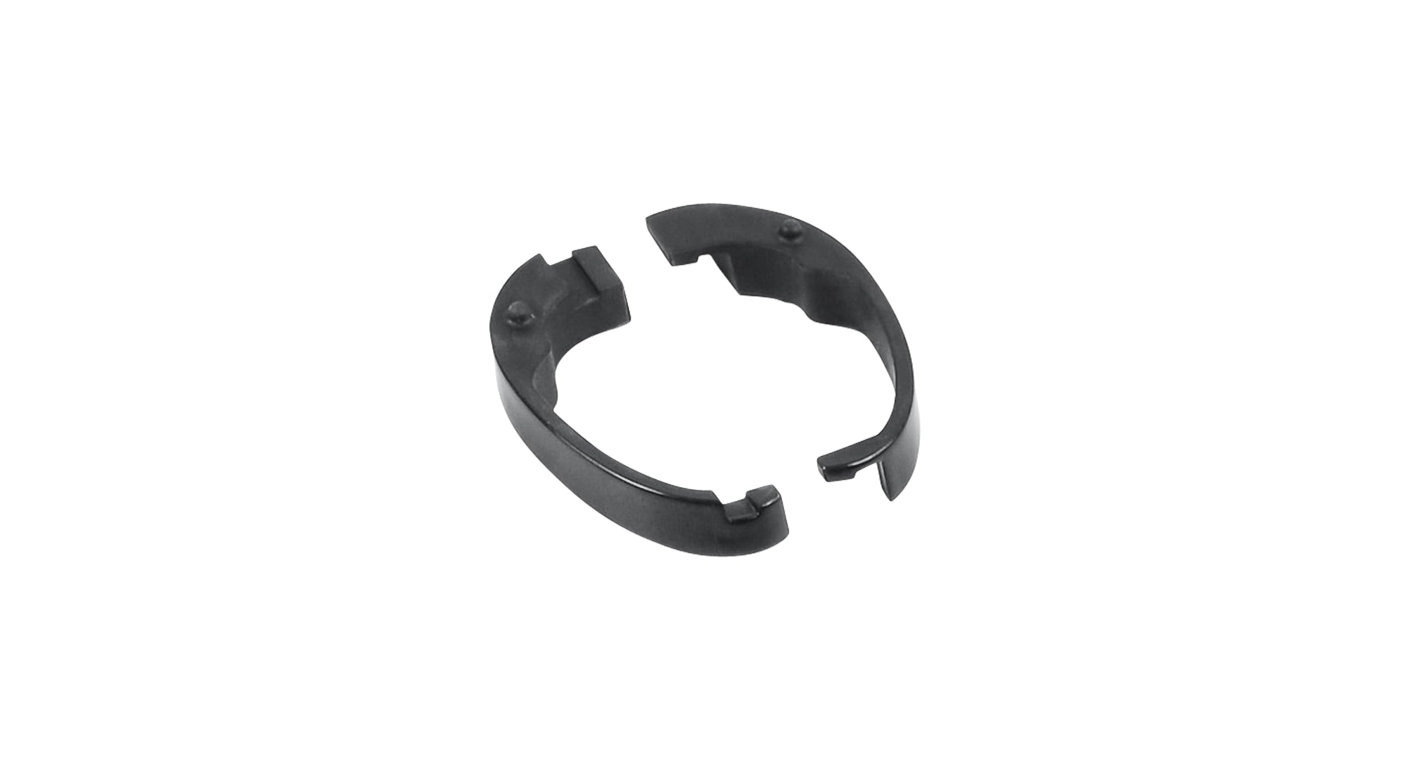 Trek Madone 9 Series 5mm 2-piece headset spacer for bike, shown with black and silver components installed on a bicycle frame.