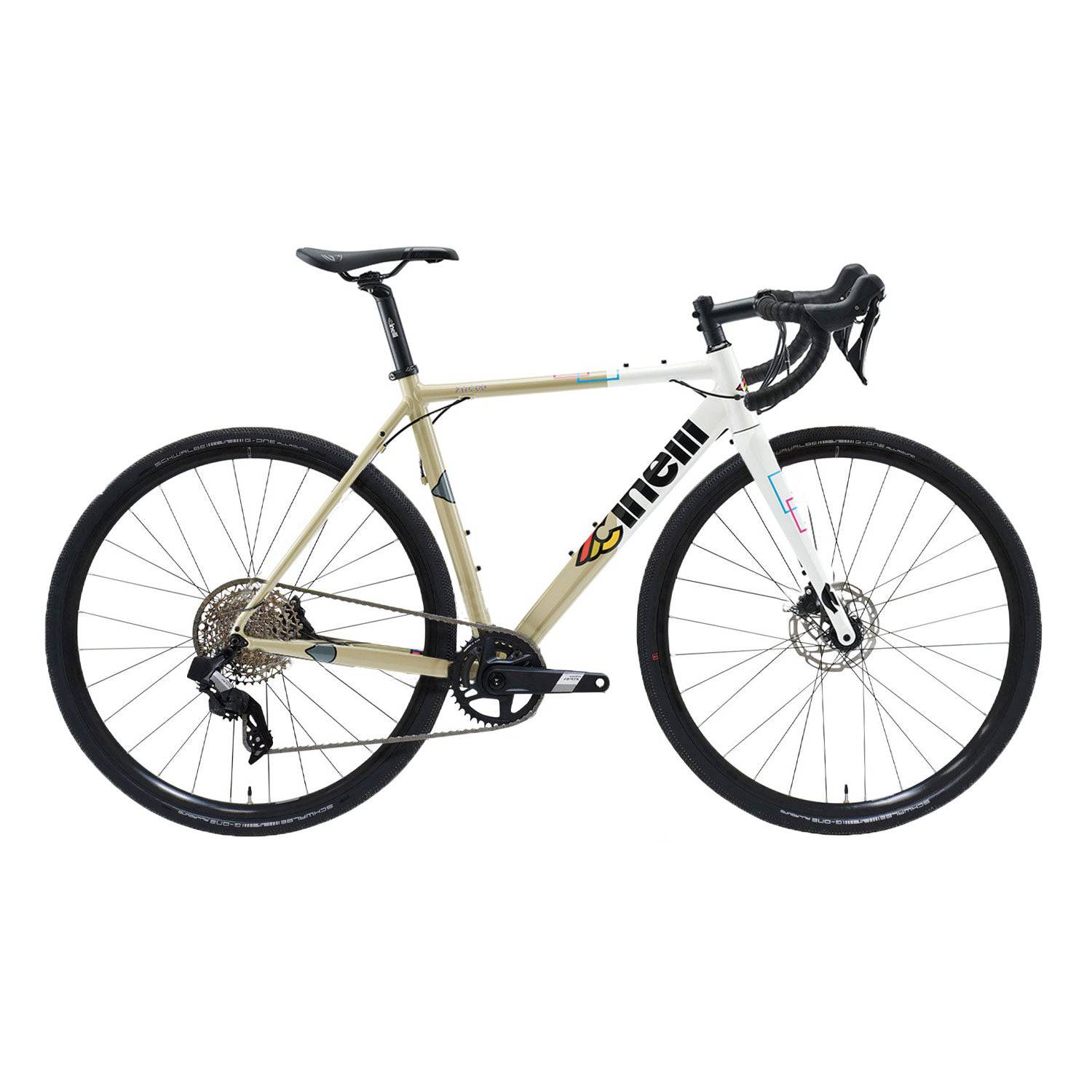 Cinelli Zydeco Apex XPLR gravel bike with SRAM 1x12 drivetrain and carbon fork, shown in a side view on a trail.