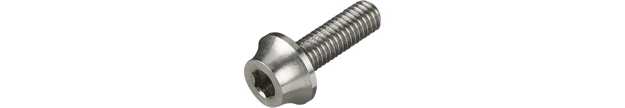 Trek front derailleur flanged head fastener M5 x 16mm in grey, replacement component for bike gear shifting parts.