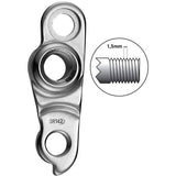 M Part gear hanger direct mount M12 1.5 for bike frames, durable component protection, shown mounted on a bicycle frame.
