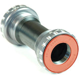 Wheels Manufacturing BSA threaded angular contact bearings for 24/22mm cranksets, close-up of component with metal finish