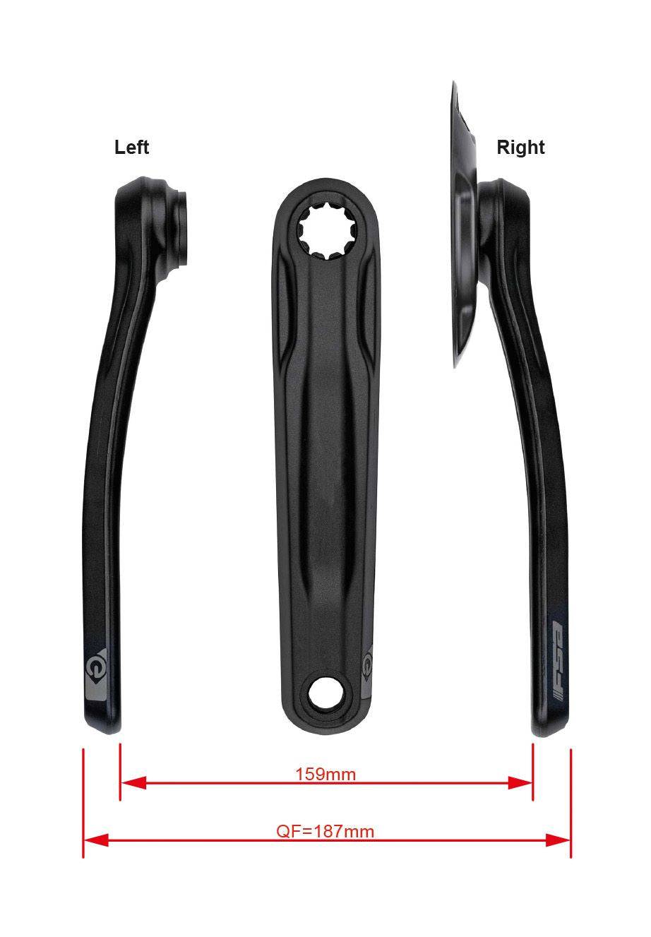FSA Ebike Chainset CK-761 G2T ISIS Drive black anodized crankset with components for e-bike drivetrain.