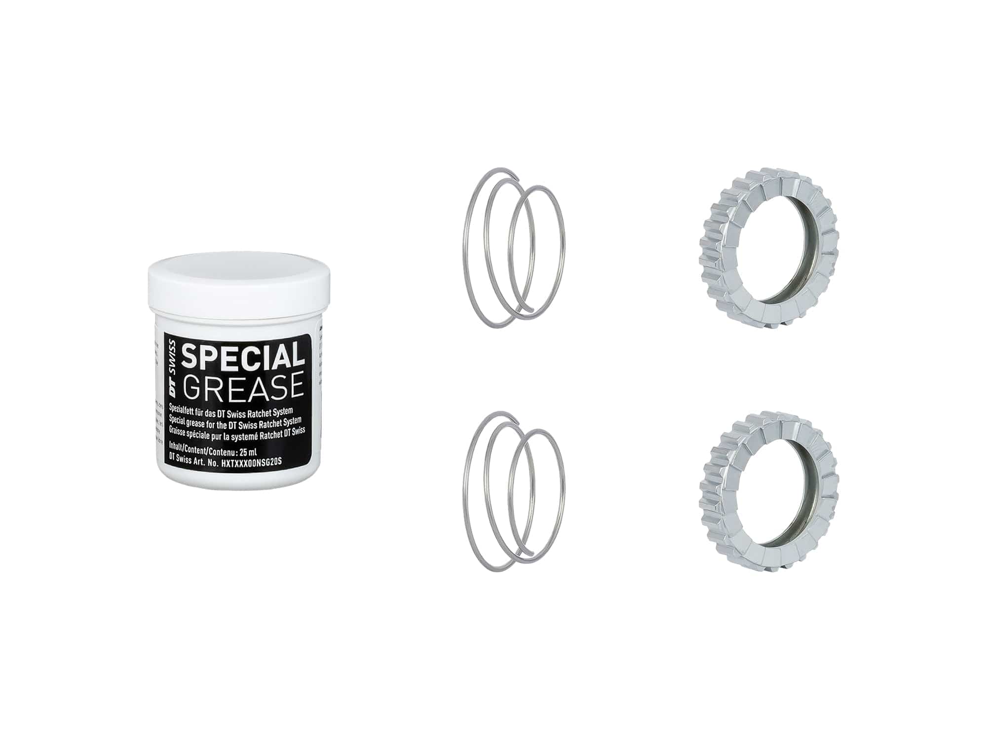 Bontrager DT Swiss 18 Tooth Superlight Star Ratchet Kit for rear hub, silver color, compatible with 130-148mm OLD bicycles.