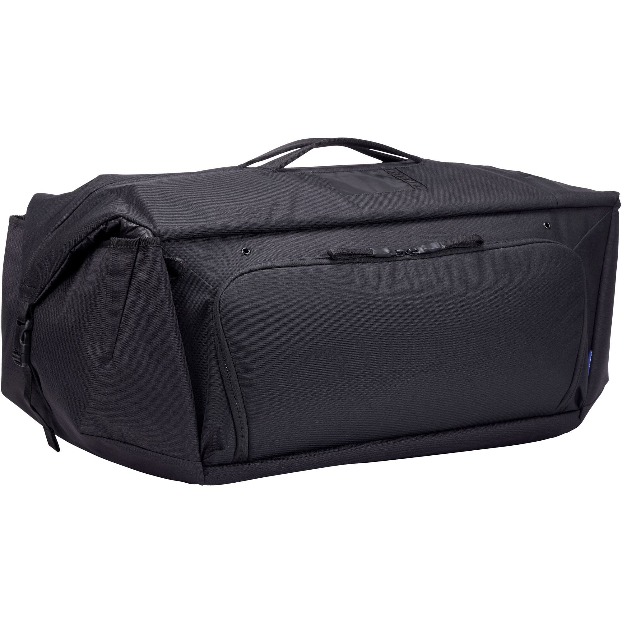 Thule RoundTrip Bike Duffel 70L cycling gear travel bag with organized compartments and durable fabric for cycling accessories.