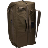 Thule RoundTrip Bike Duffel 70L travel bag with organized compartments, designed for cycling gear and accessories.