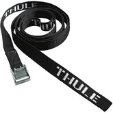 Thule 523 adjustable luggage strap with corrosion-resistant buckles, shown in black, with two 400 cm straps for secure baggage.