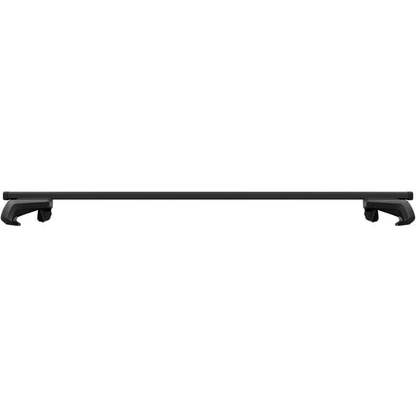 Thule SmartRack XT Squarebar 135 universal roof rack accessory for raised railings, shown mounted on vehicle roof.