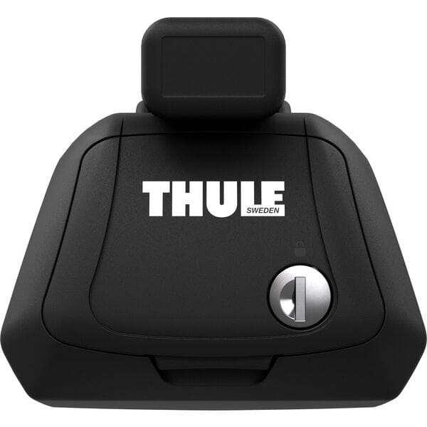 Thule SmartRack XT Squarebar 135 universal roof rack mounted on raised railings, showcasing its durable design and secure fit.