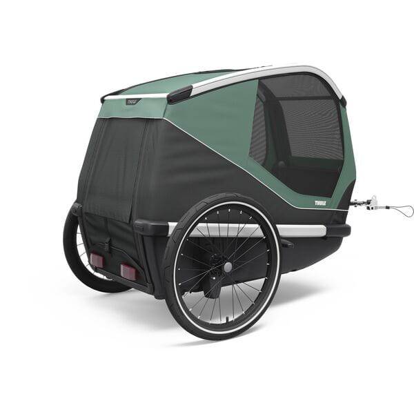 Thule Bexey medium dog bike trailer with ventilation and easy access, designed for safe and comfortable dog transport.