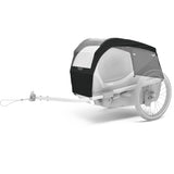 Thule Bexey large dog rain cover for bike trailer with clear window, waterproof pet accessory for outdoor biking.