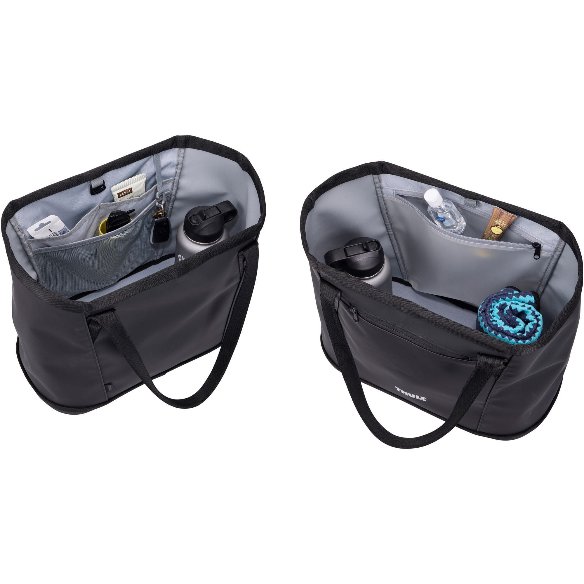 Thule Chasm Gear Tote 30L outdoor gear bag with water-resistant fabric and reflective trim, designed for durable outdoor accessories.