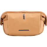 Thule Chasm 2L handlebar bag with removable pouch, water-resistant design, mounted on a bicycle handlebar.