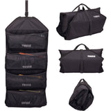 Thule GoPack Duffel Set 4-Pack with backpack conversion in black, featuring multiple travel bags and adjustable straps.
