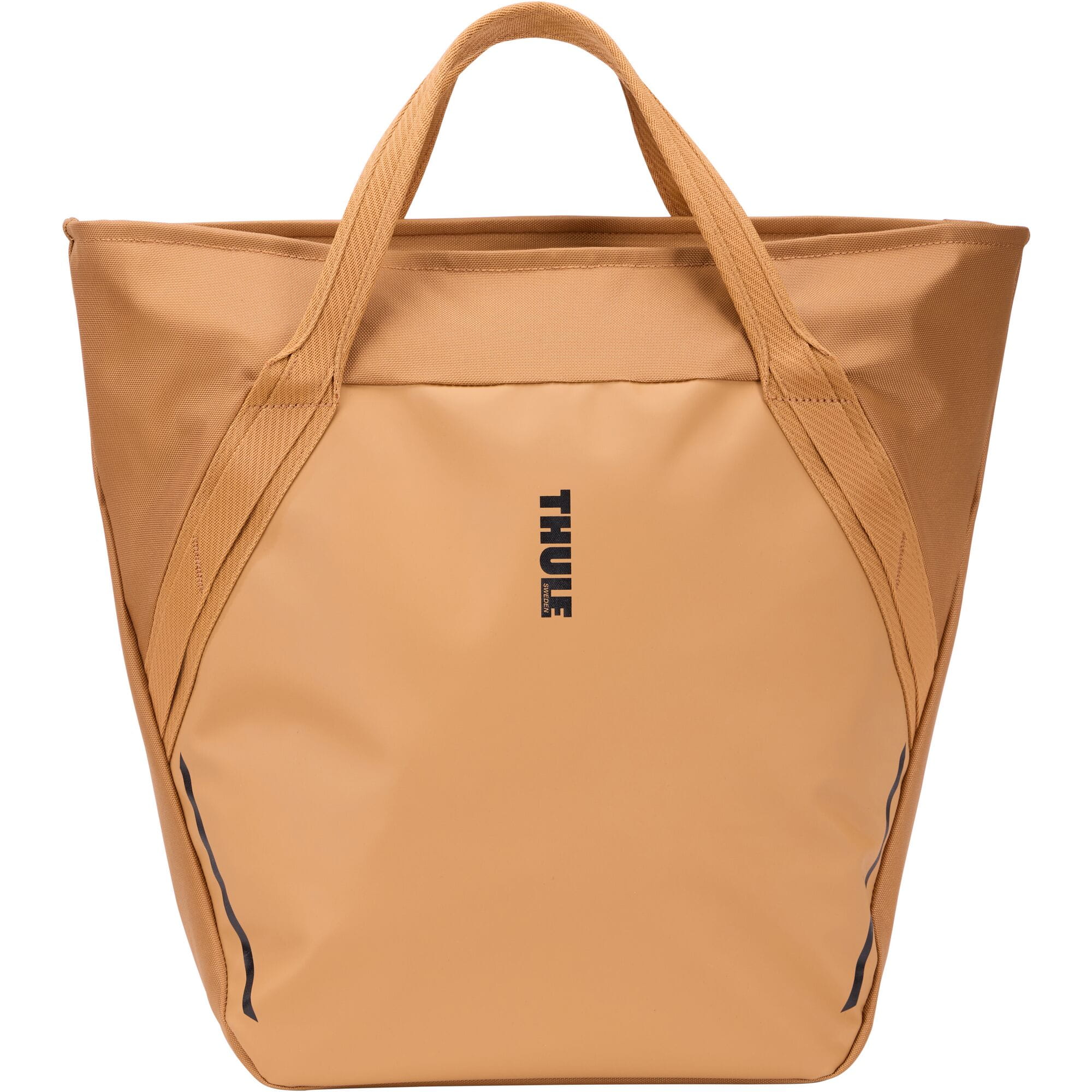 Thule Chasm Tote InLock 25L water-resistant bag with bike rack compatibility, durable accessories for commuting and travel.