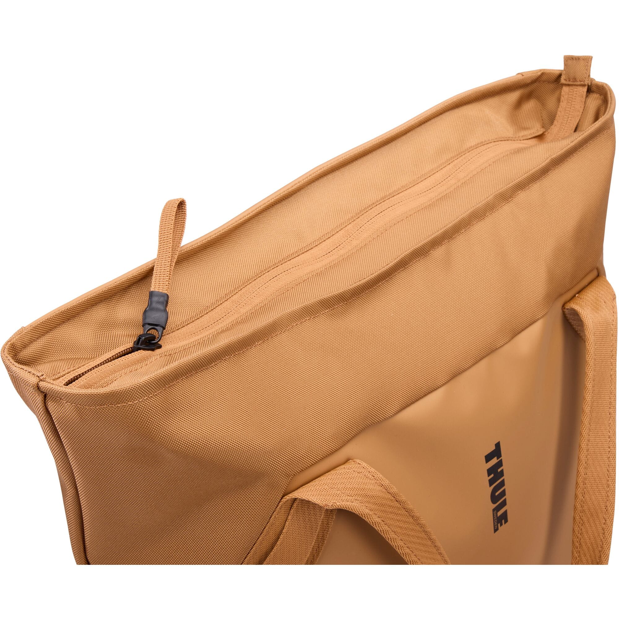 Thule Chasm Tote InLock 25L water-resistant bike rack compatible tote bag with adjustable straps and durable design.