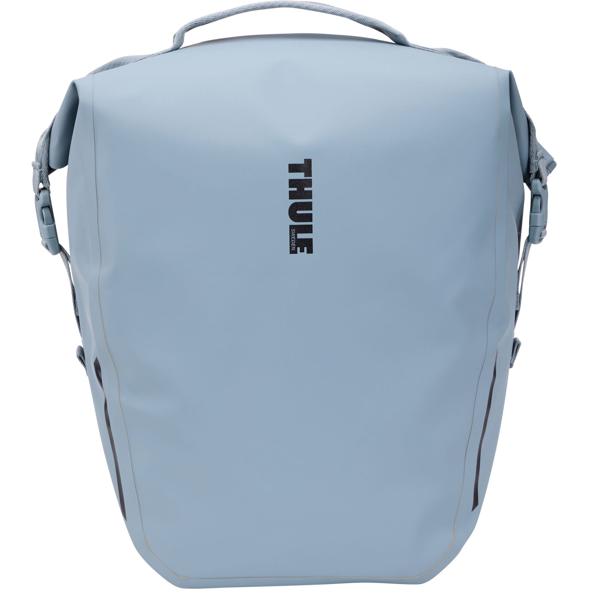 Thule Shield 22L waterproof bike pannier with InLock system and laptop compartment, designed for secure cycling accessories.