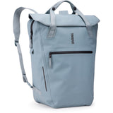 Thule Shield 23L waterproof backpack with inLock bike rack attachment, showing the durable exterior and secure straps.