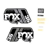 Fox Fork 36 Decal Kit: P-S Grey Logo Matte Black 2021 Spares & Accesories | Swinnerton Cycles
