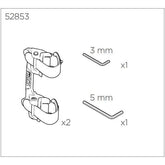 Thule Pack'n Pedal Bracket Kit for Tour Rack XT, bicycle rack support accessory, includes mounting hardware and replacement parts.