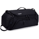 Thule RoundTrip Bike Duffel 55L cycling gear bag with organized compartments, durable nylon exterior, and carrying handles.