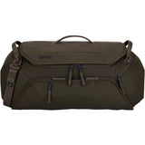 Thule RoundTrip Bike Duffel 55L cycling gear bag with organized compartments and durable straps for easy transport.