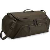 Thule RoundTrip Bike Duffel 55L cycling gear bag with organized compartments and durable design for bike travel accessories.