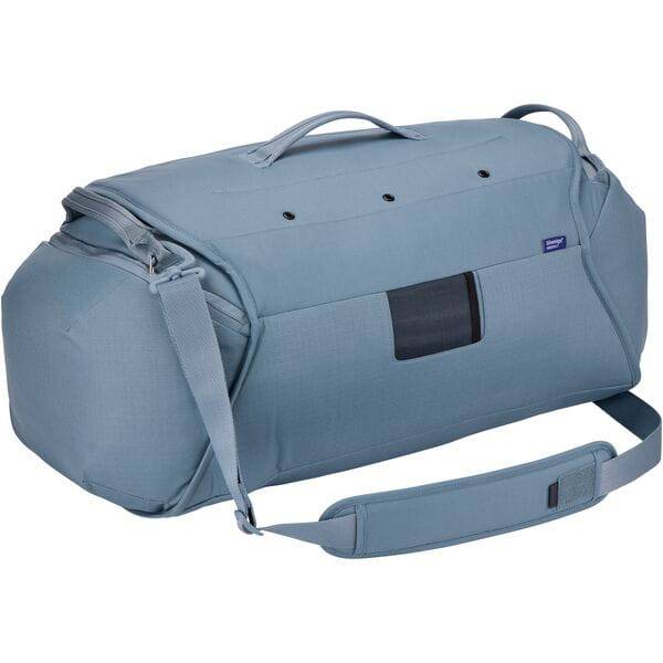 Thule RoundTrip Bike Duffel 55L cycling gear bag with organized compartments and durable fabric for bike accessories and travel.