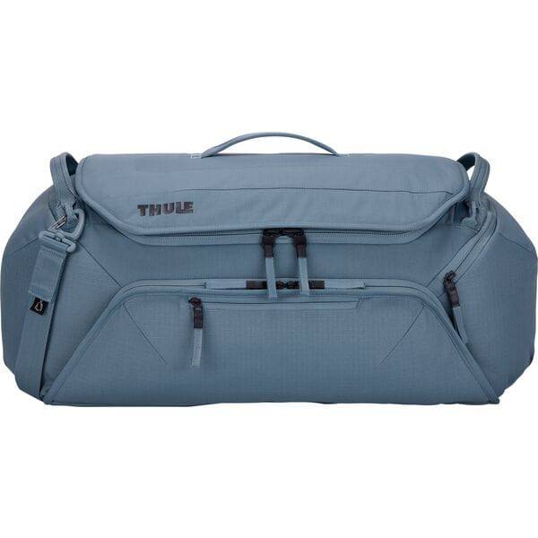 Thule RoundTrip Bike Duffel 55L cycling gear bag with organized compartments and durable design for cycling accessories.
