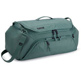 Thule RoundTrip 55L bike duffel bag with organized compartments and durable cycling gear storage.