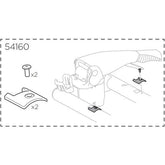 Thule 54160 Tilt Pad replacement accessory for EasyFold XT bike rack, showing the black rubber pad with mounting hardware.