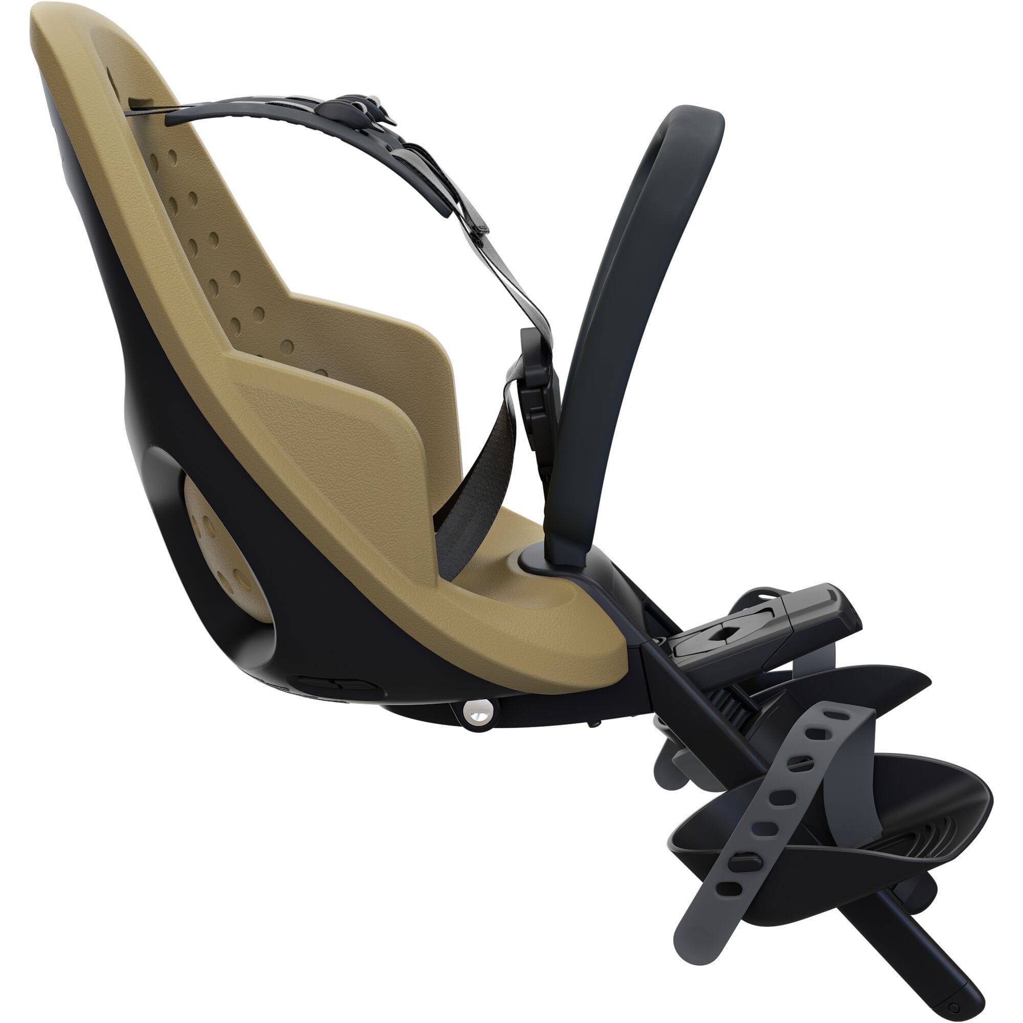 Thule Yepp 2 Mini front child bike seat stem mount with suspension system, accessory for secure bike seat attachment.