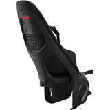 Black Thule Yepp 2 Maxi MIK HD child bike seat with Click-In mounting system, shown mounted on a bike frame.