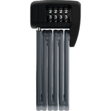ABUS Foldable Bordo Lite Mini 6055C/60 BK bike lock with configurable code, shown folded with black color and compact design.