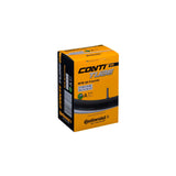 Black Continental MTB tube for 26x2.30-2.70 tires with Schrader valve, suitable for freeride mountain biking.