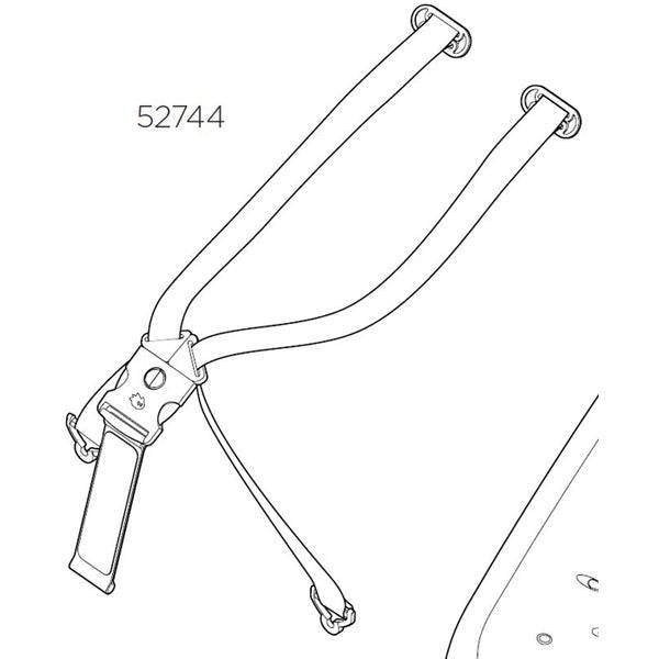 Thule Maxi Harness replacement for Yepp childseat, showing the genuine safety harness with straps and buckles.
