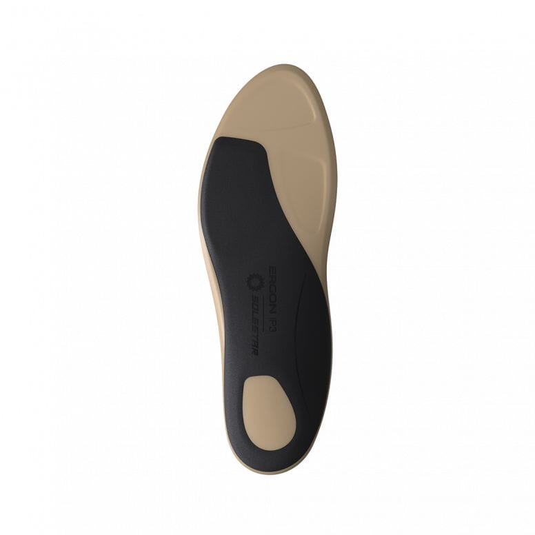 Ergon IP Touring Solestar cycling insoles with accessories, designed for comfort and efficiency in cycling footwear.