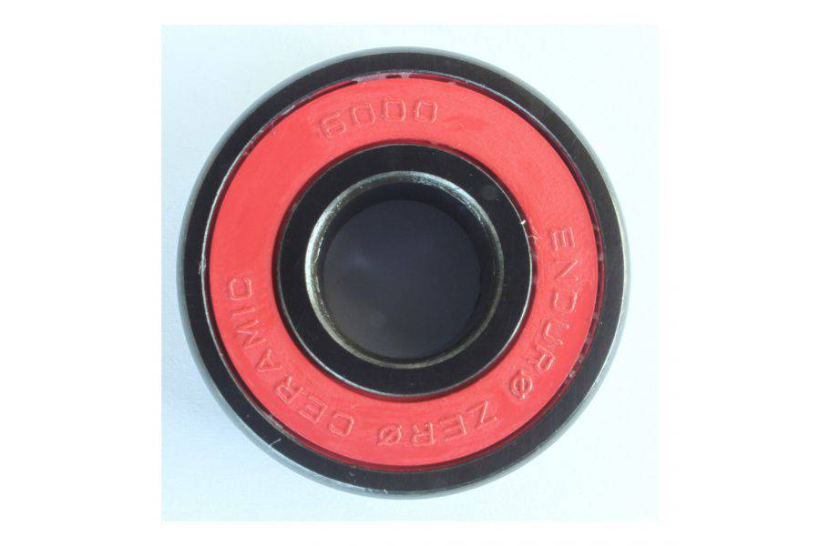 Enduro Bearings 6000 VV Zero ceramic bearing with 10x26x8mm size, designed for bike hubs and bottom brackets.