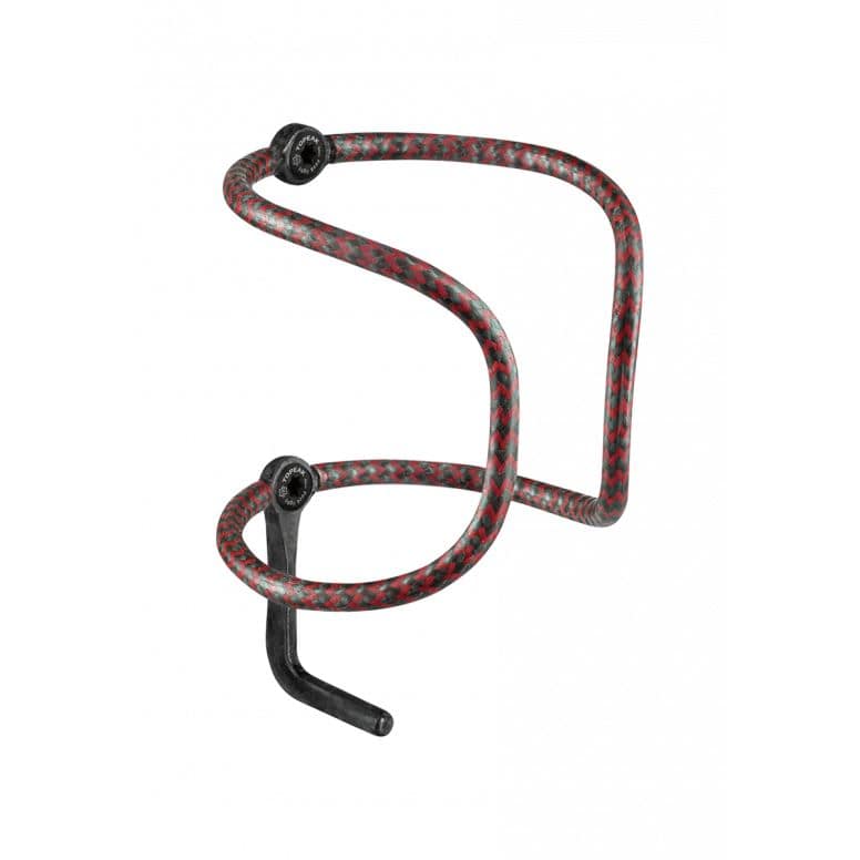 Topeak FEZA R10 Kevlar Carbon bottle cage with Feza Bottle Glide and mounting kit for lightweight bike hydration.
