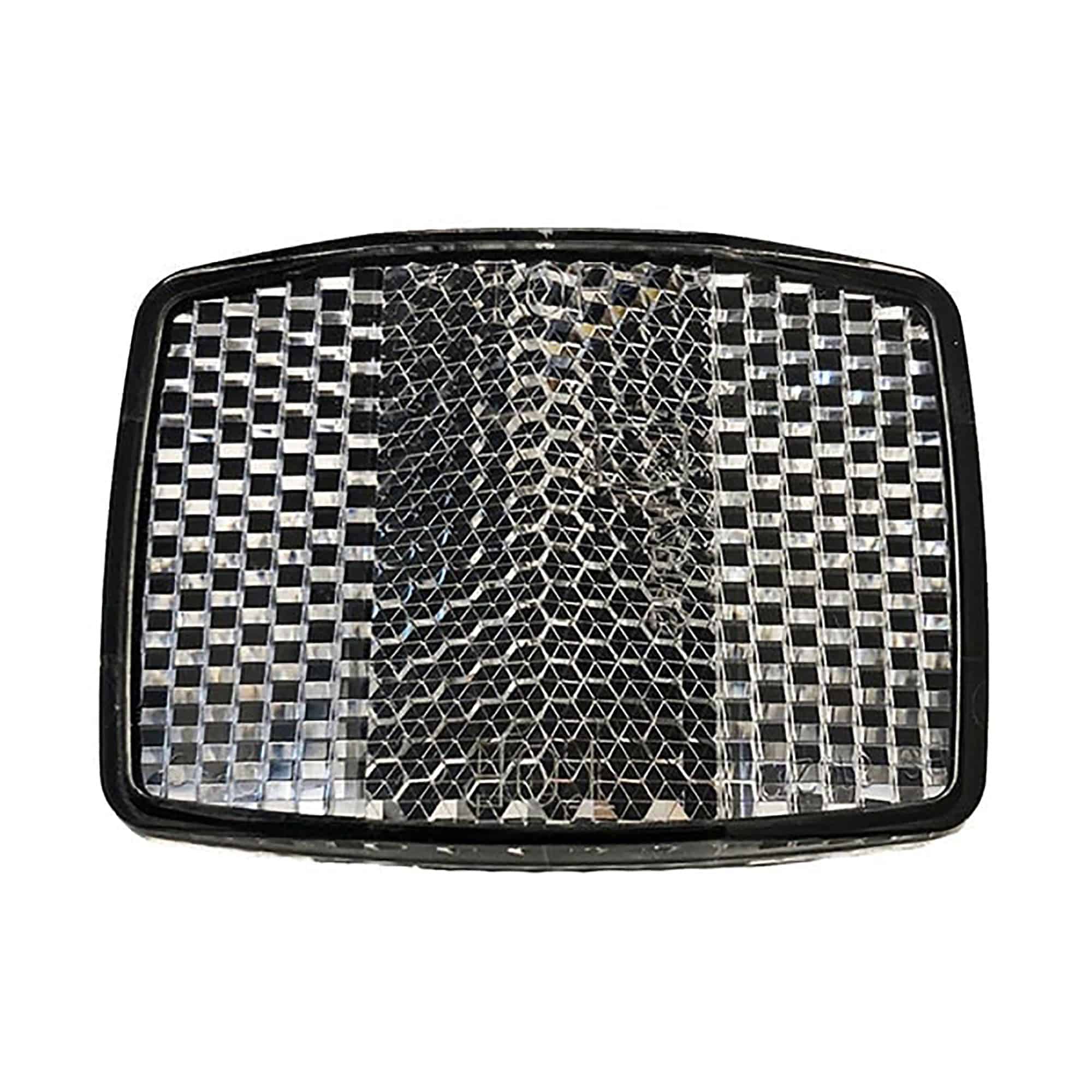 Hamax white front reflector set for child seats, enhancing safety and visibility as a vehicle accessory.