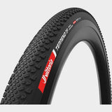 Vittoria Terreno T50 gravel tire, 700x40c, tubeless-ready, black, endurance cycling component with robust tread design.