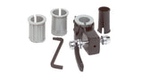 Trek grey pedal trailer hitch kit for hitch head on 2004+ bikes, accessory compatible with various bike models, image shows the hitch kit.